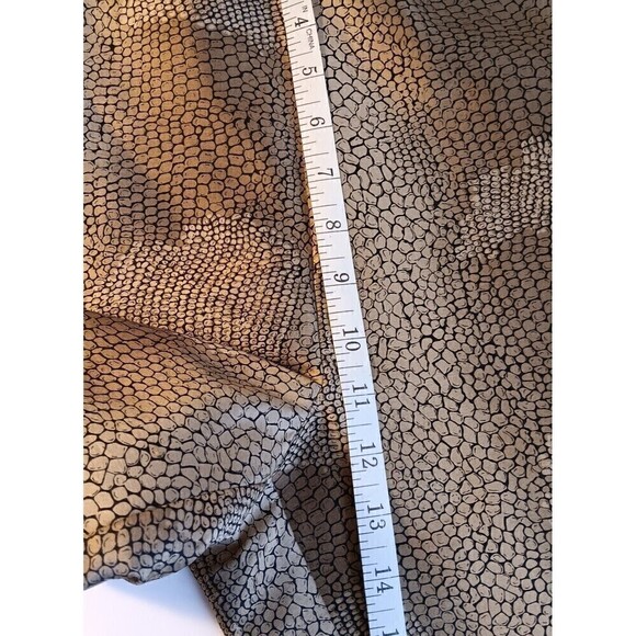 Sunny Leigh Silk Dress Pants Size 14 Beige Animal Print Retro Side Zipper - Picture 8 of 9